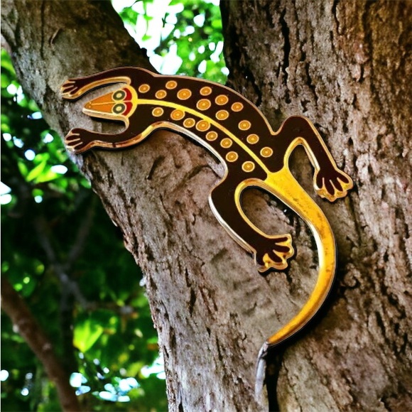 Laurel Burch Lizard Brooch Pin Cloisonne Enamel Gecko Vintage 90's Signed - Picture 14 of 14